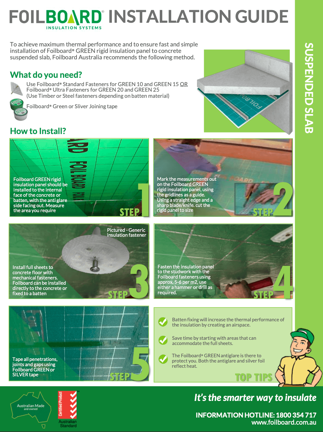 Suspended Slab Installation Guide Foilboard Insulation